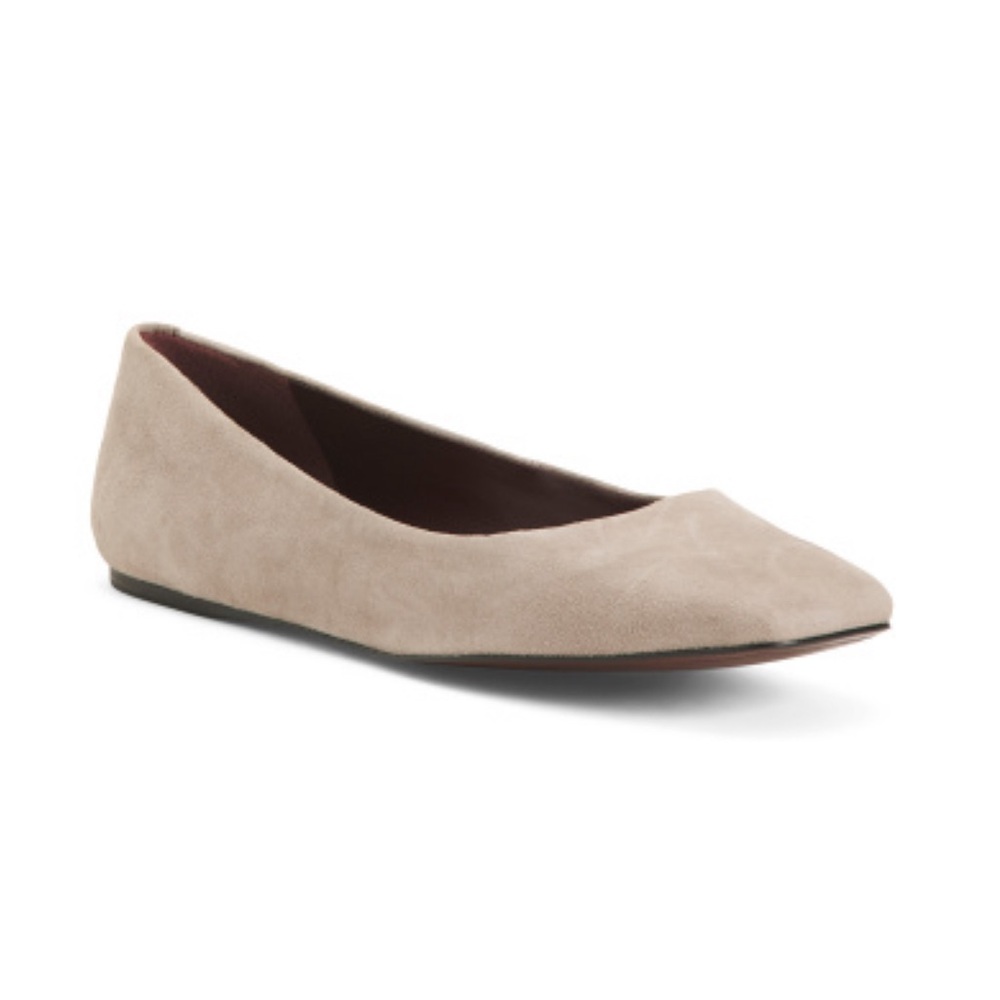 Franco Sarto **NWT** Grey suede square toe flats. Size 8.5